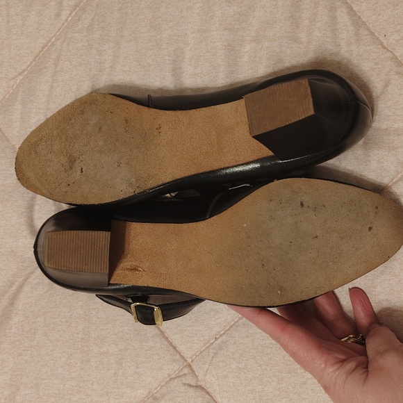 Latin/ ballroom black leather dance shoes size 9 - Picture 7 of 10